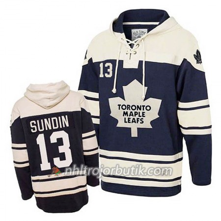 Män Ishockey Toronto Maple Leafs Mats Sundin 13 Blå Sawyer Hooded Sweatshirt